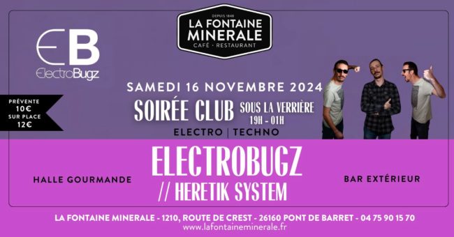 Soirée Club ELECTRO TECHNO avec ELECTROBUGZ