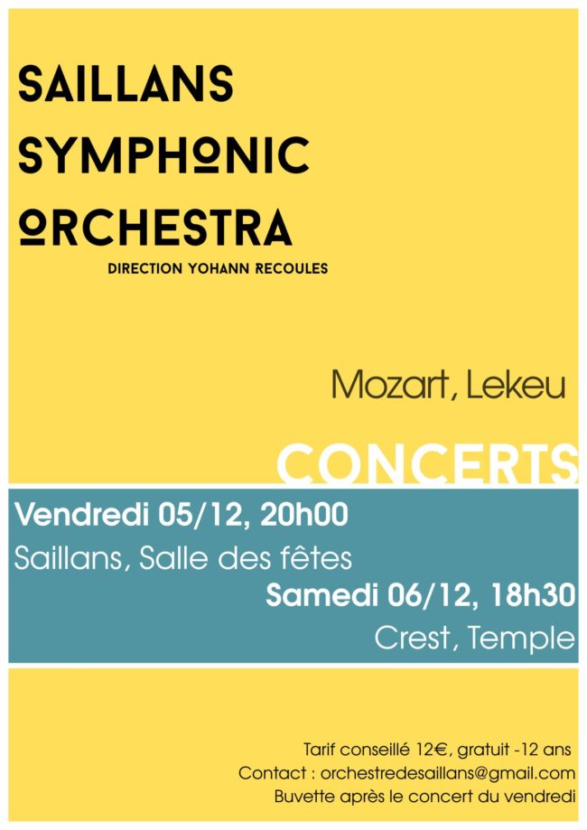 Concert Saillans Symphonic Orchestra