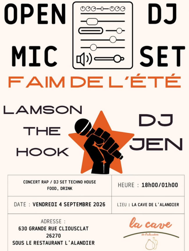 Faim de L'été : rap, open mic et techno-house à Cliousclat