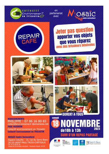 REPAIR CAFE à SAINT PAUL TROIS CHÂTEAUX