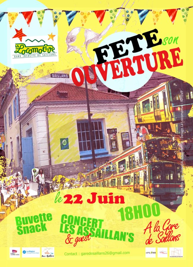 Fête d'ouverture de La Locomotive, une gare insolite à Saillans